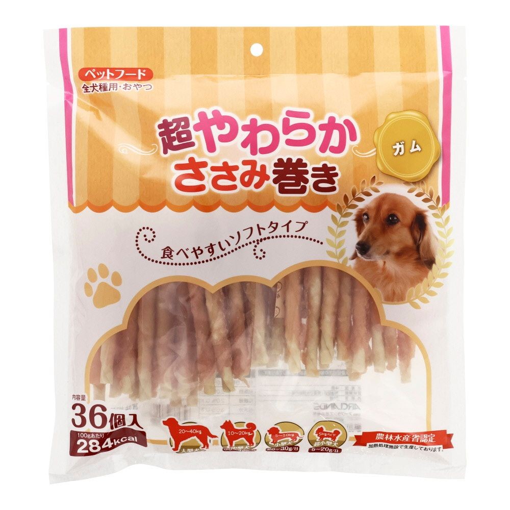 ●超やわらかささみ巻き　ガム, ソフトタイプ, 36個入