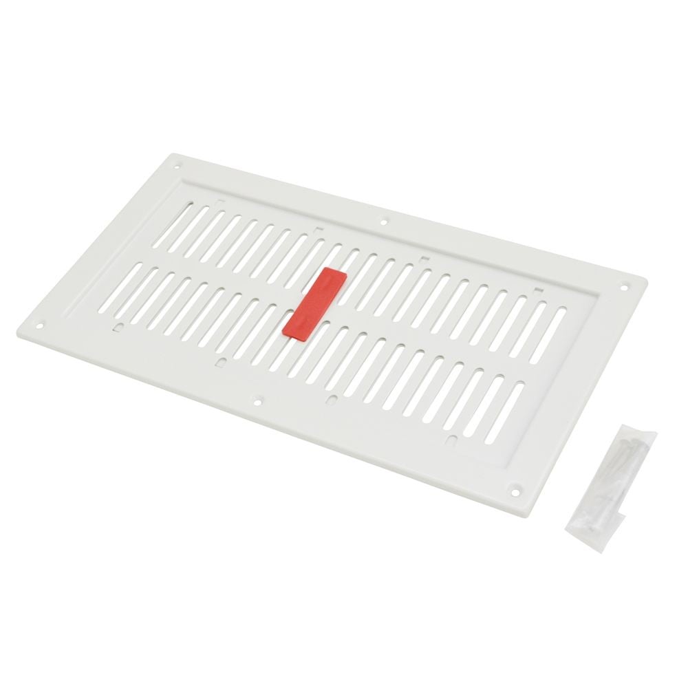 宇佐美工業　ステンレス製軒天換気口　萩　防火ダンパー付　１５&times;３０ｃｍ, ホワイト, 小サイズ