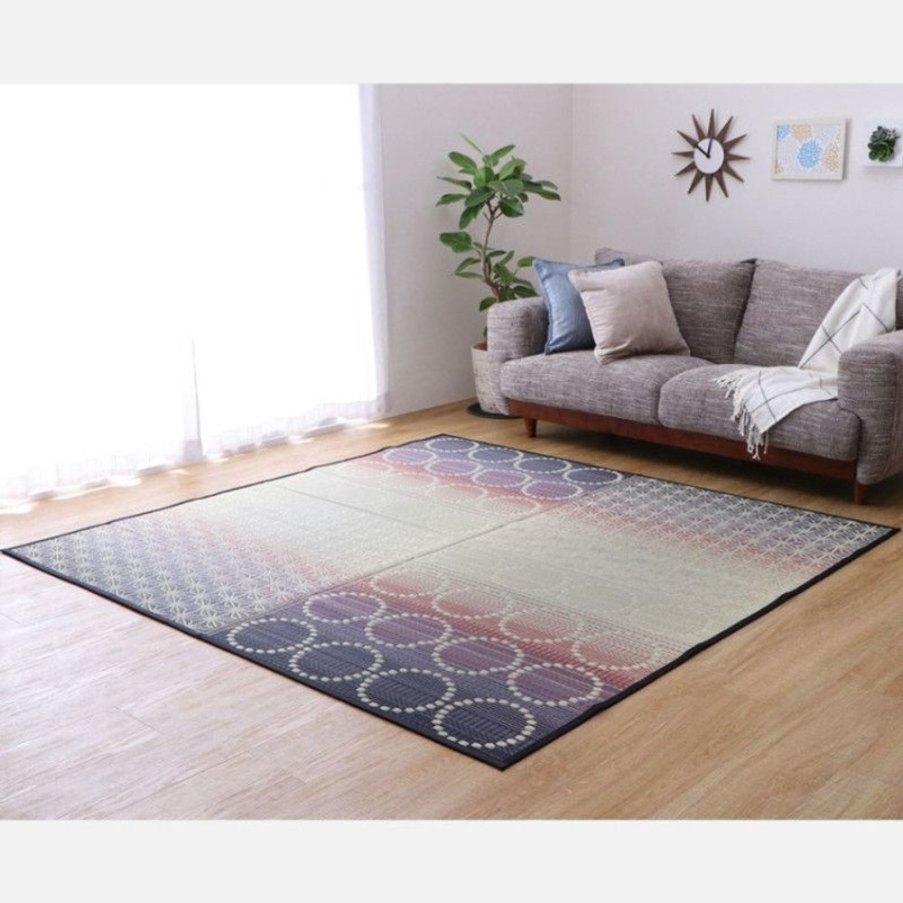 大判い草ラグ　麻モダン【メーカー直送・代引不可】, その他カラー２, 191&times;191cm