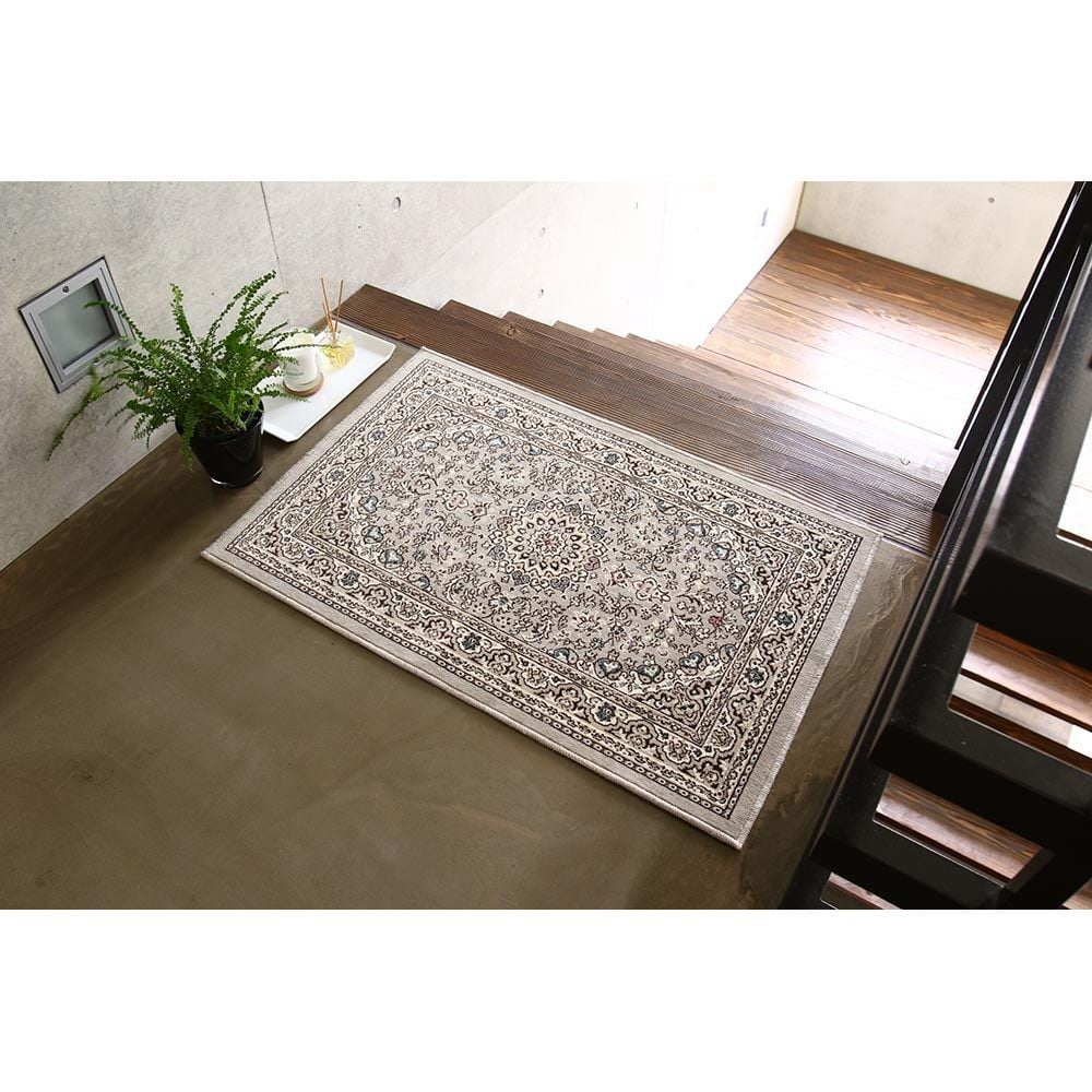 洗える・すべりにくい・抗菌防臭・床暖房対応 50&times;80cm 国産モケットマット ARI グレー, グレー, 50&times;80cm