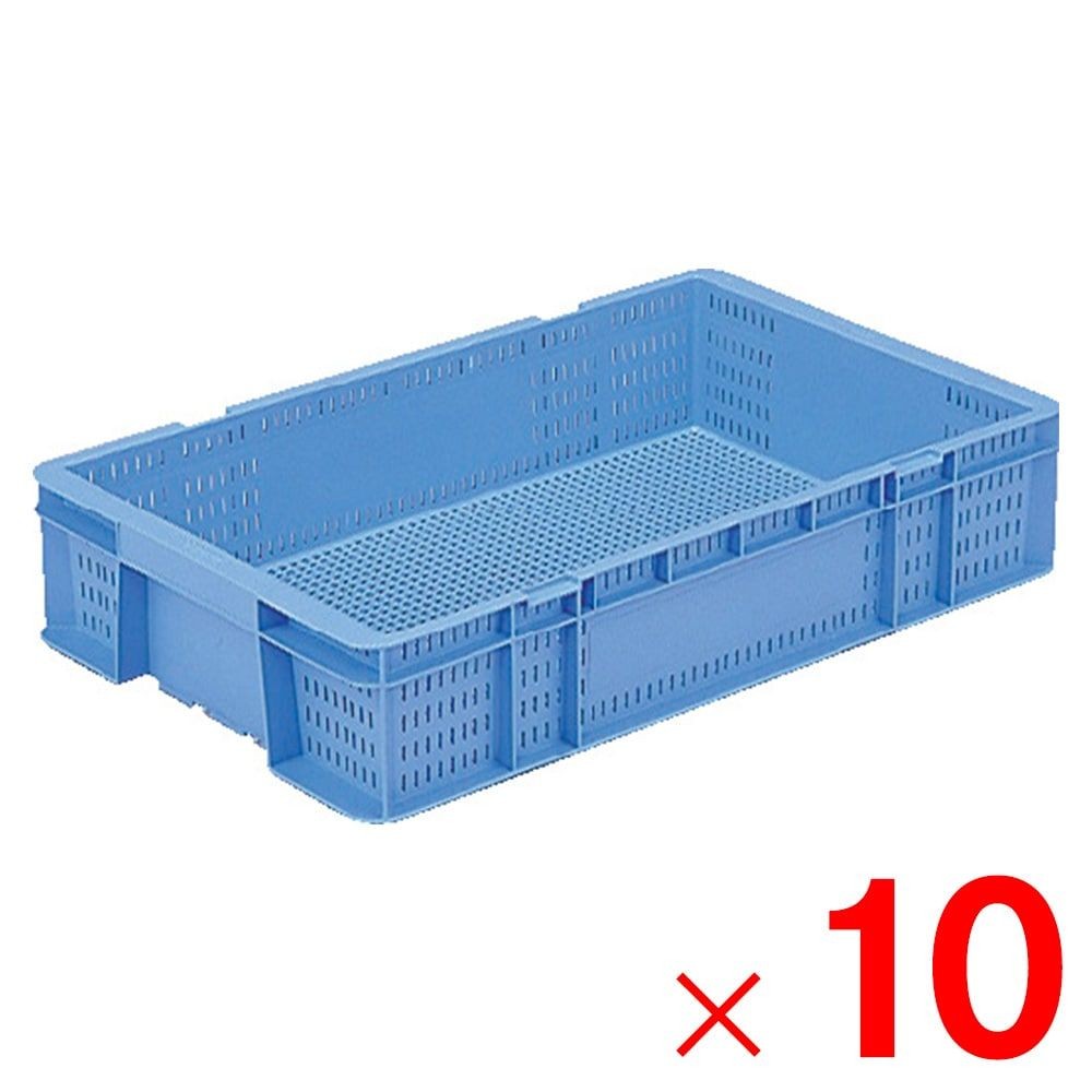 サンコー サンテナー TF-260 ブルー 102601-00 &times;10個セット【メーカー直送・代引不可】【法人限定】【日祝配送不可・時間指定不可】, ブルー, 10P
