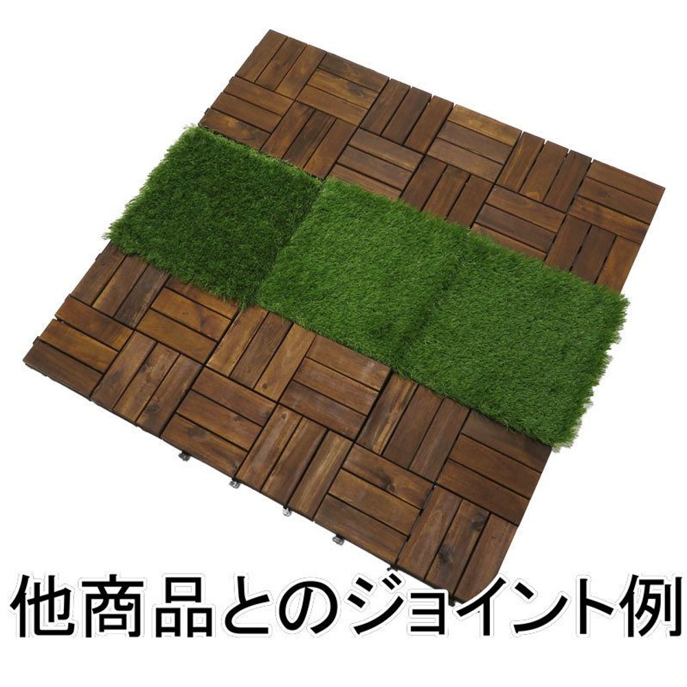 ジョイント式グリーンターフパネル &times;6枚セット, グリーン, 6個セット