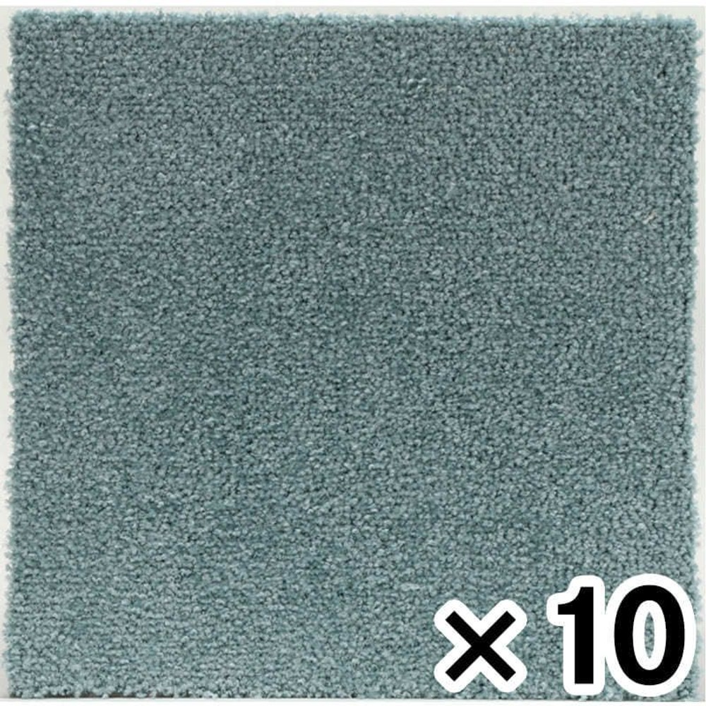 ズレにくいソフトタイルマット　約40&times;40ＣＭ &times;10枚セット, ブルー, 10枚セット