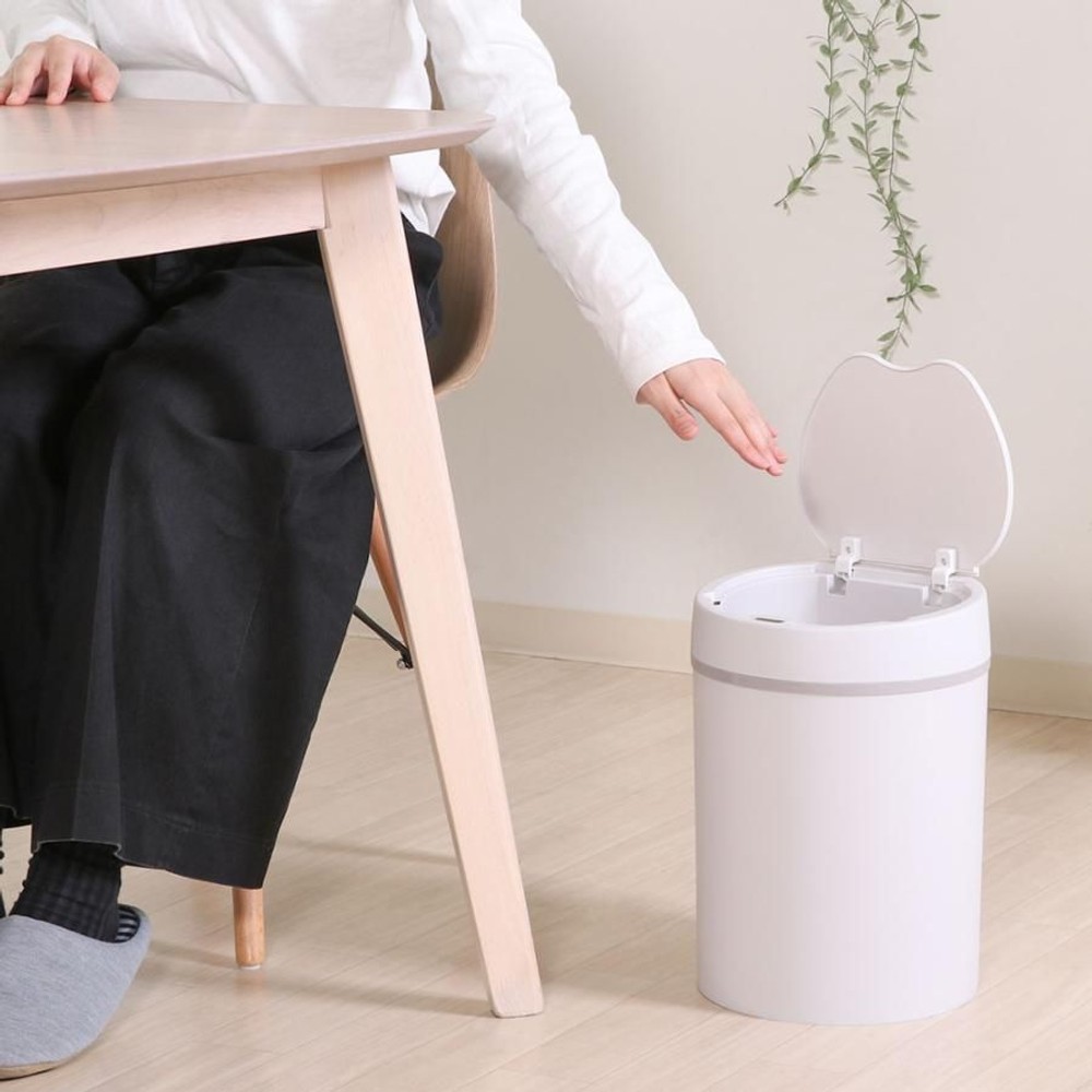 センサーダストボックス　12Ｌ　ラウンド【メーカー直送・代引不可】, ラウンド, 12L