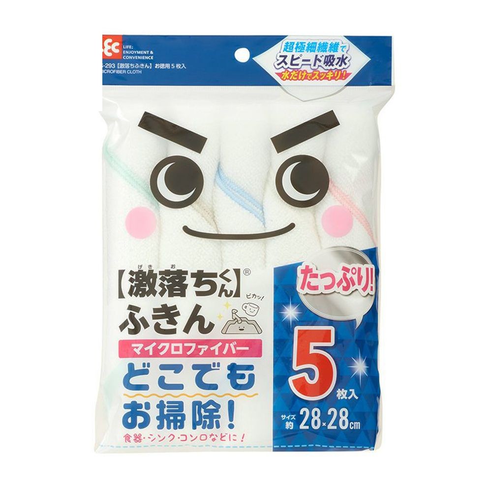 レック　激落ちふきん　徳用5枚, ホワイト, 5枚入り