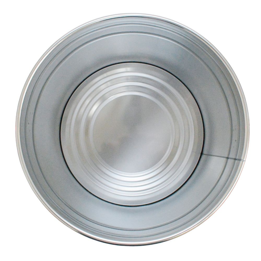 スチールペール缶２０Ｌ　フタ付, 白, 20L