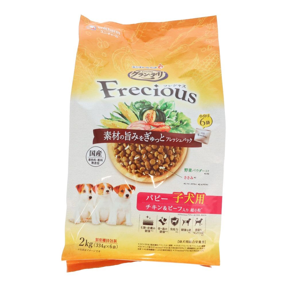 ユニチャーム　ＧＤ　フレシャス　子犬チキンビーフ２ｋｇ, チキン・ビーフ, 2kg
