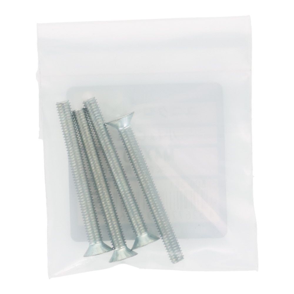 小ねじ　皿　ユニクロ　Ｍ４&times;４０ｍｍ　４本入, シルバー, M4&times;40mm