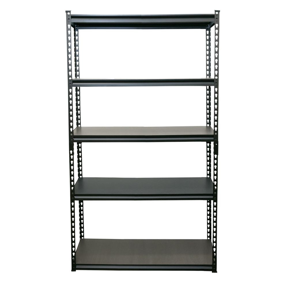 組立簡単なリバーシブル棚の安心ラック  120cm幅, ブラック, 120cm幅