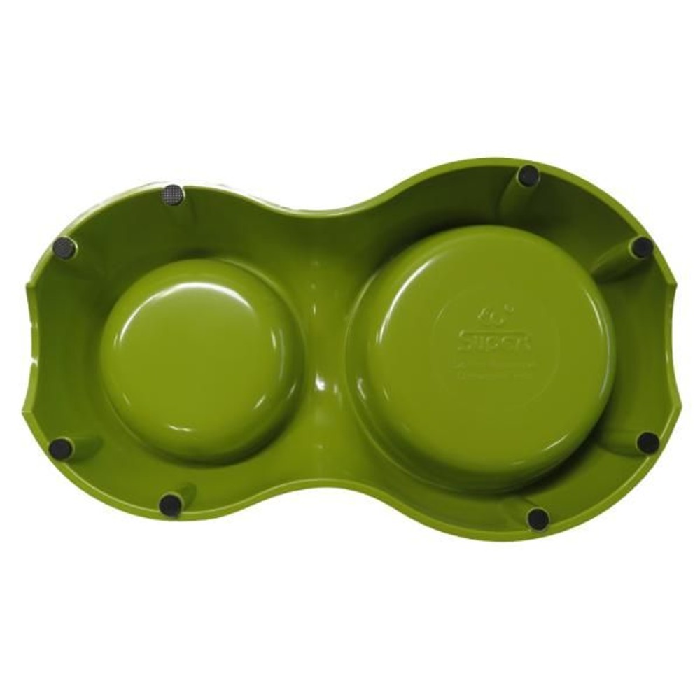 ペット用メラミンツイン食器ステンボウル付き, オレンジ, Sサイズ