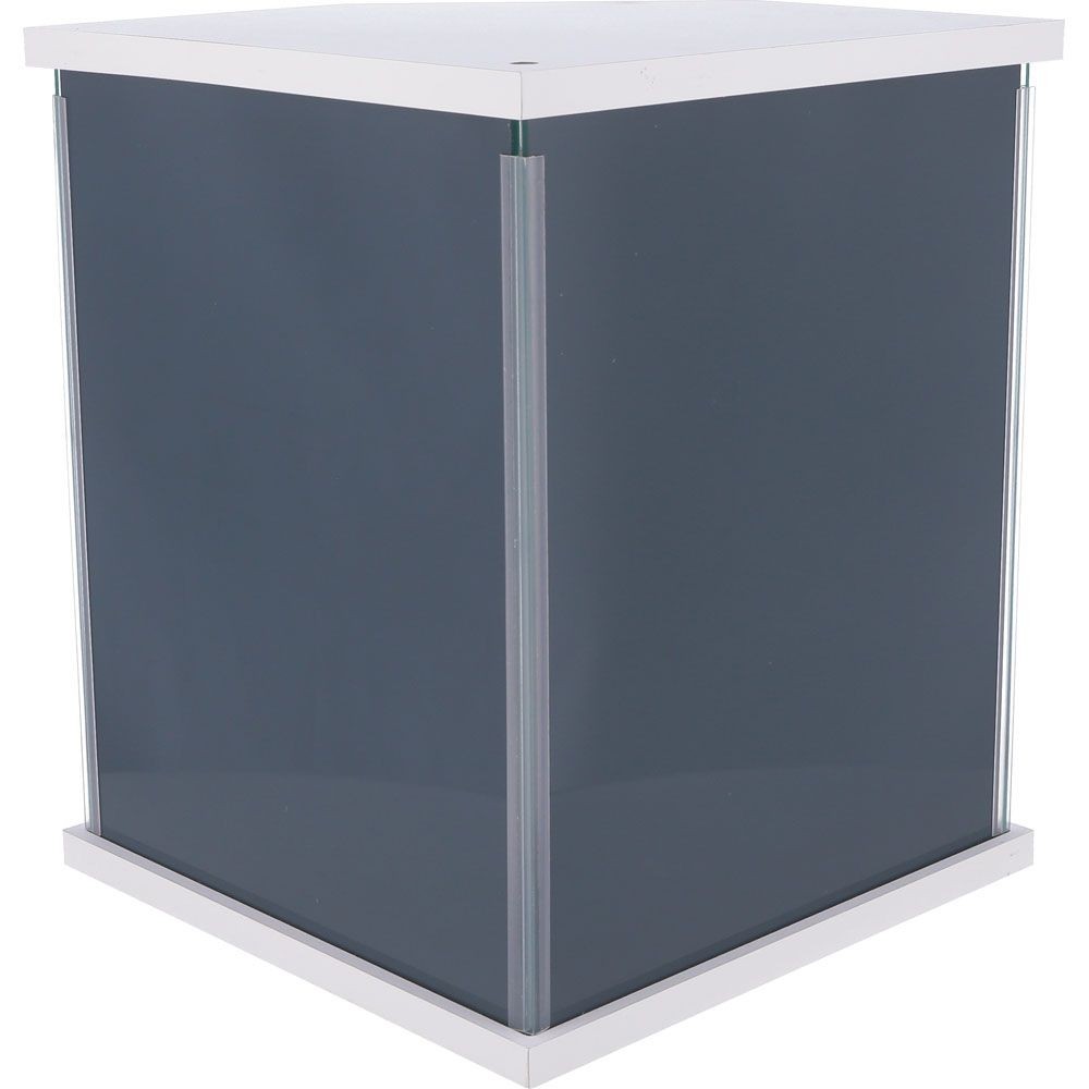 不二貿易 卓上ガラスコレクションケース　コーナー　ＷＨ【メーカー直送・代引不可】, ホワイト, 幅350mm&times;奥行350mm&times;高さ425mm