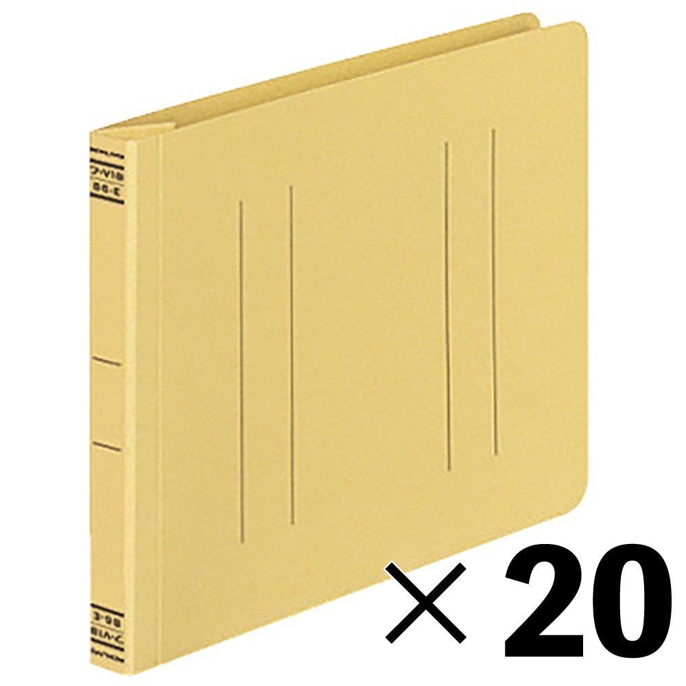 【20冊セット】コクヨ　フラットファイルV樹脂製とじ具B6横 15mmとじ 黄 フ-V18Y【メーカー直送・代引不可】