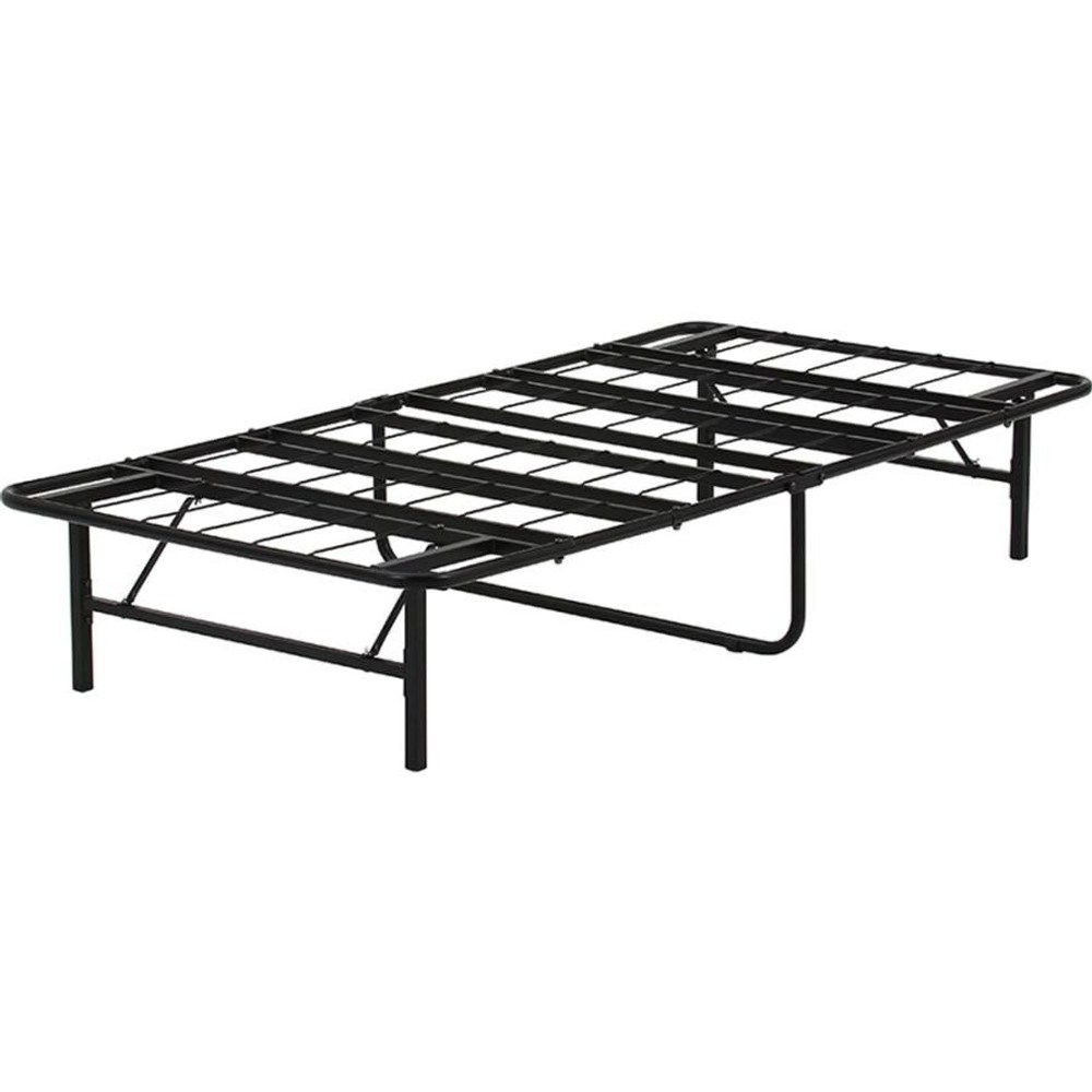 不二貿易  工具不要折りたたみパイプベッド  easy 【メーカー直送・代引不可】, ブラック, シングル
