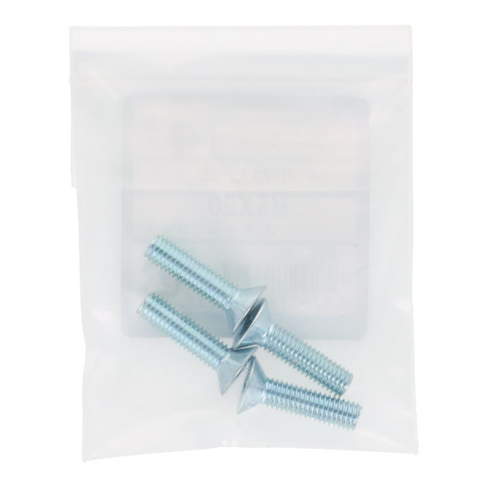 小ねじ　皿　ユニクロ　Ｍ５&times;２０ｍｍ　４本入, シルバー, M5&times;20mm