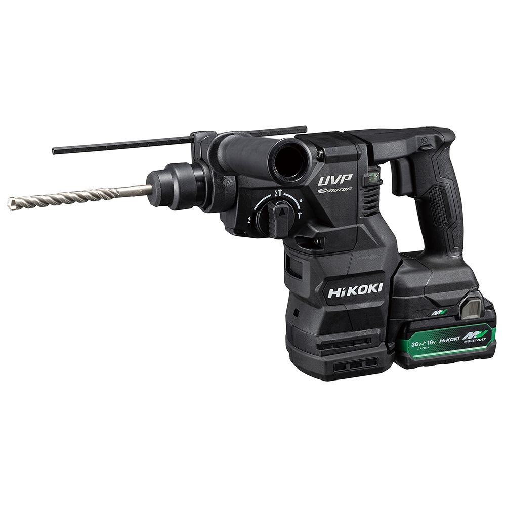 ハイコーキ　HIKOKI ３６Ｖロータリハンマ（蓄電池２個、充電器付き） DH3628DA (2XPBZ), ブラック, DH3628DA (2XPBZ)