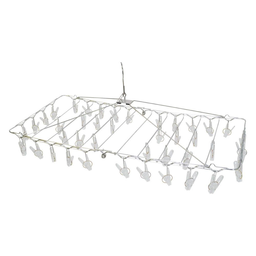 WIZ'A ウィザ 丈夫なポリカピンチ付ステンレスハンガー４２ピンチ, ステンレス, 42P