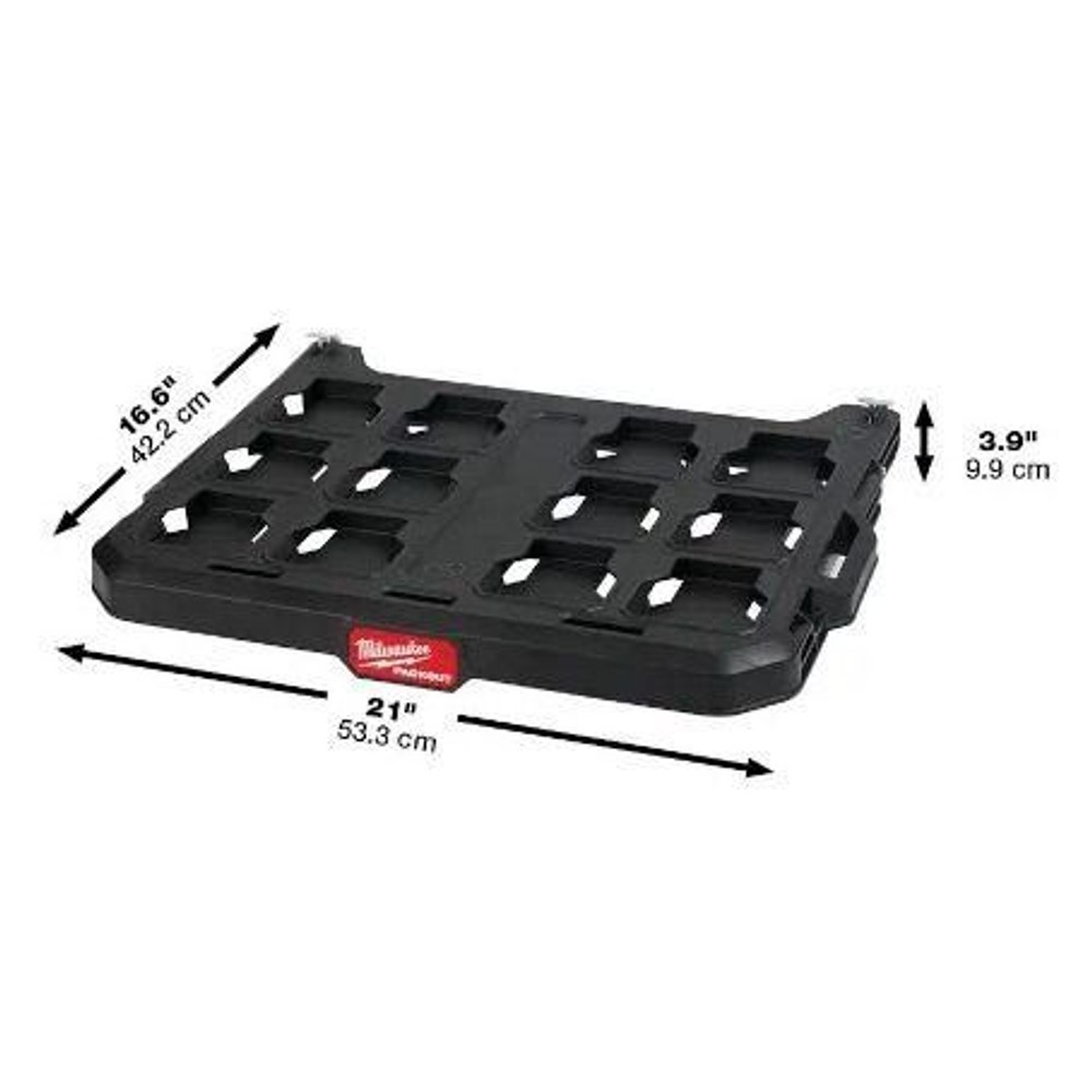 milwaukee PACKOUT  シェルフ 収納棚 48-22-8481, ブラック, 約奥行422&times;間口533&times;高さ99mm