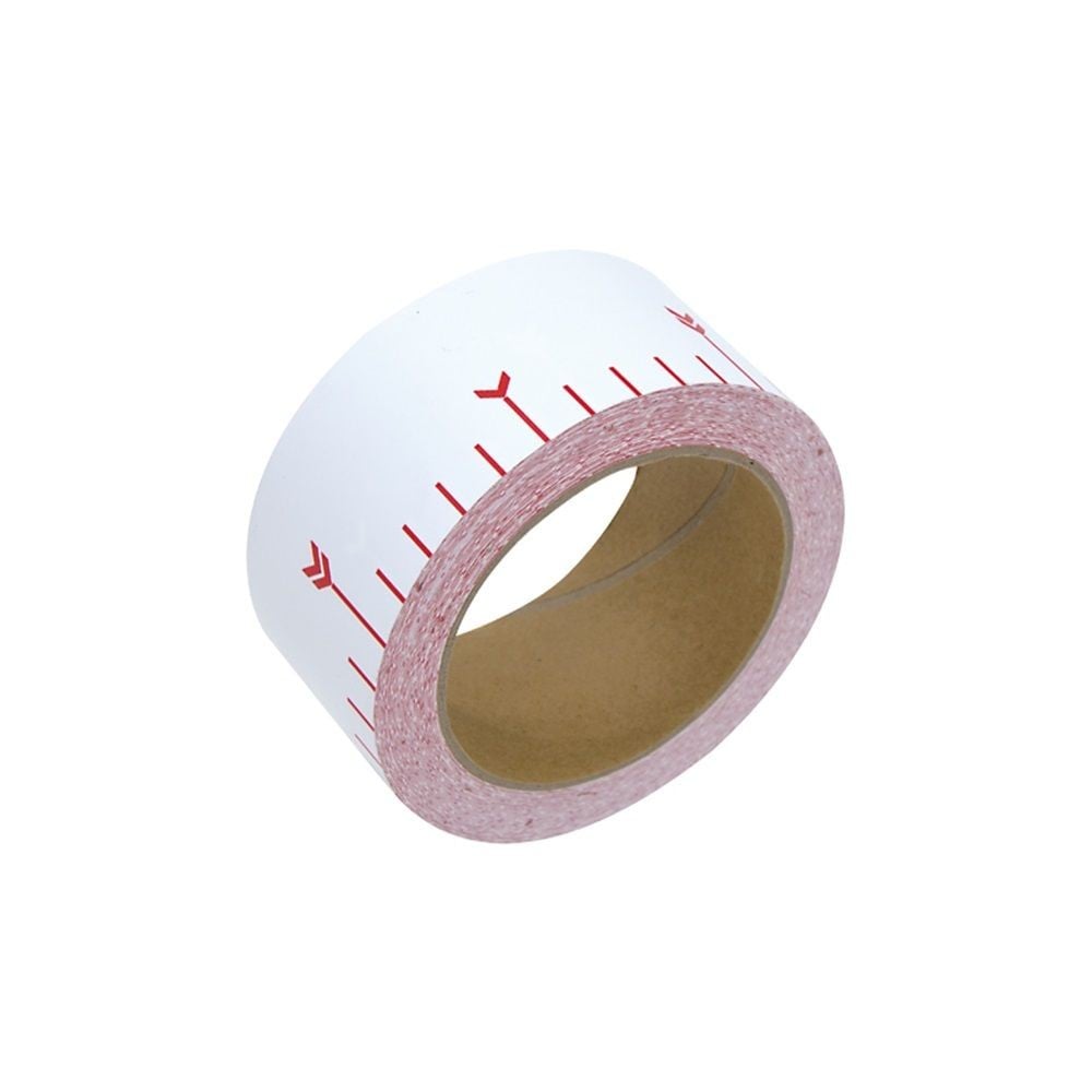 貼付ロッド 合成紙製 50mm&times;25m 赤白30cm間隔, 赤白, 50mm&times;25m