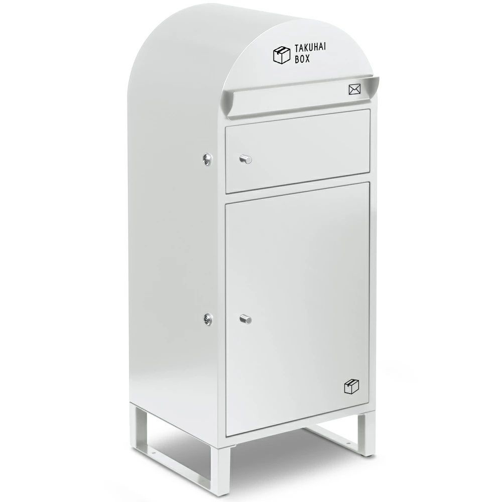 HAZUKI ポスト一体型宅配ボックス 波月, チャコールブラック, 幅410mm&times;奥行360mm&times;高さ1000mm