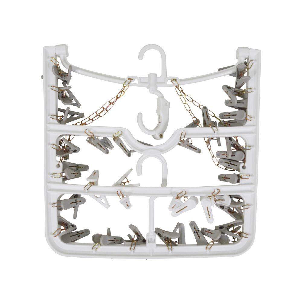 ウィザ WIZ'A 干し分け洗濯ハンガー５２ピンチ　ホワイト, ホワイト, 52ピンチ