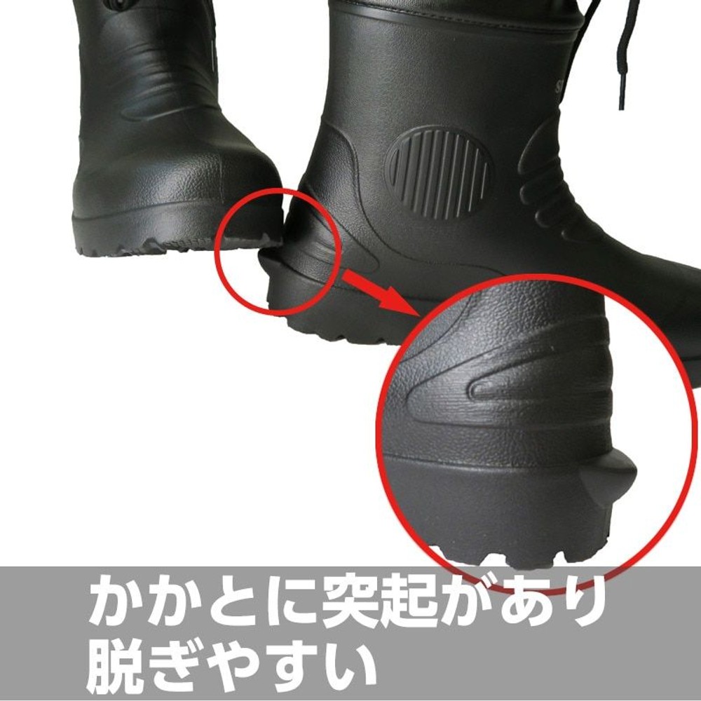 もっと軽くなった超軽量ショートブーツ, ブラック（3L）, 25.0cm