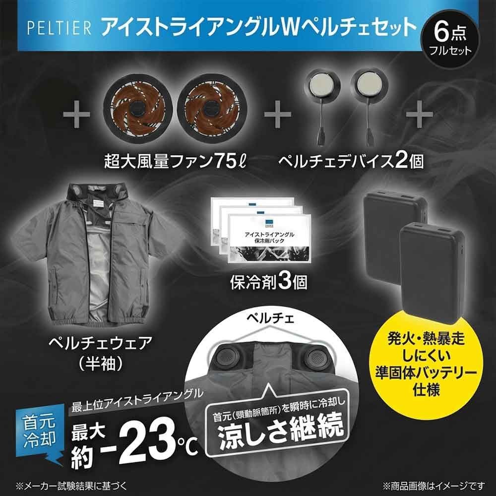 【2026年モデル】ウイザ　WIZ'A　アイストライアングルＷペルチェ半袖フルセット　アーミー, アーミー, Mサイズ