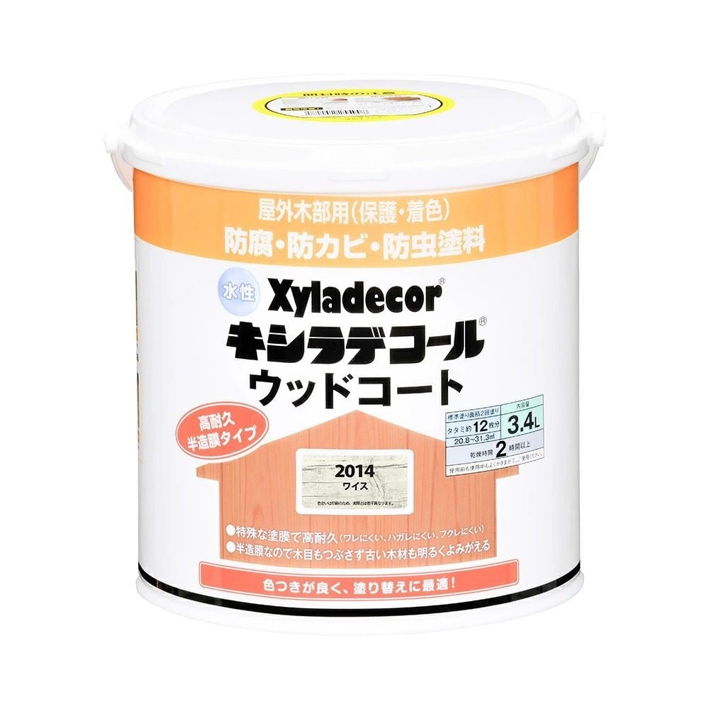 カンペハピオ 水性 キシラデコール ウッドコートS ワイス 3.4L, ワイス, 3.4L