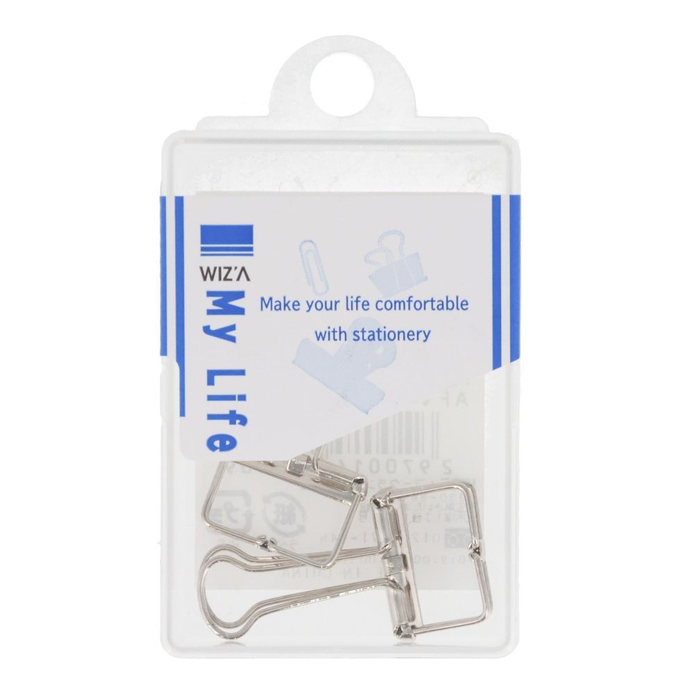 ウイザ WIZ'AワイヤーＷクリップ小 2個入, 黒, 2個入
