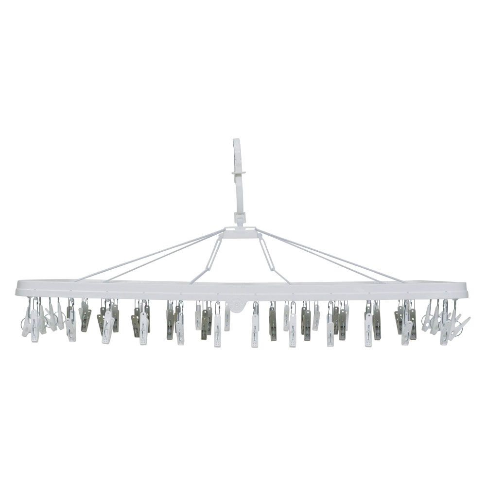 WIZ'A ウィザ 強力フレーム洗濯ハンガー５２ピンチ, ホワイト, 52P