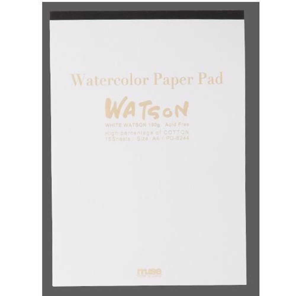 ミューズ ホワイトワトソンPDパッド PD-6244 [A4] 厚口 190g （15枚）, WHワトソンパッドPD-6244, [A4]厚口190g（15枚）