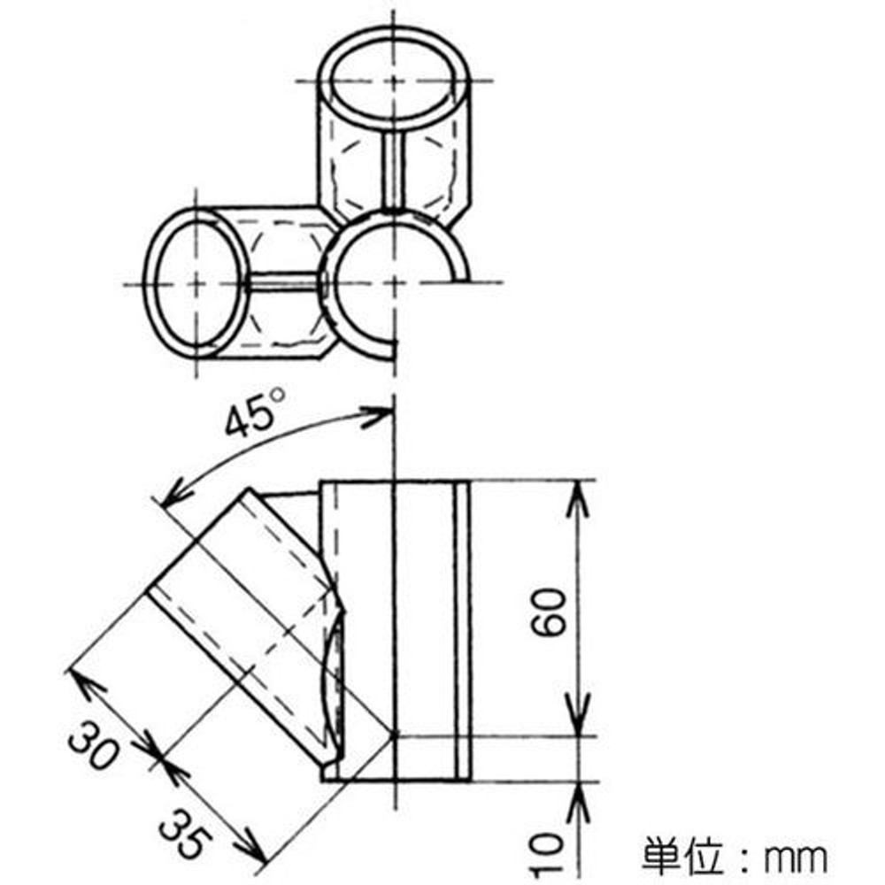YAZAKI 矢崎化工 イレクタープラスチックジョイント J-114 S すじかい用 &Phi;28用, アイボリー, J-114 S