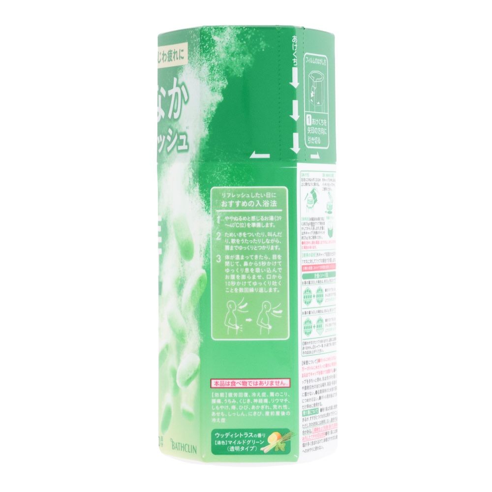 きき湯　ファインヒート　ディープリフレッシュ　ボトル　４００ｇ, マイルドグリーン(透明タイプ), 400g