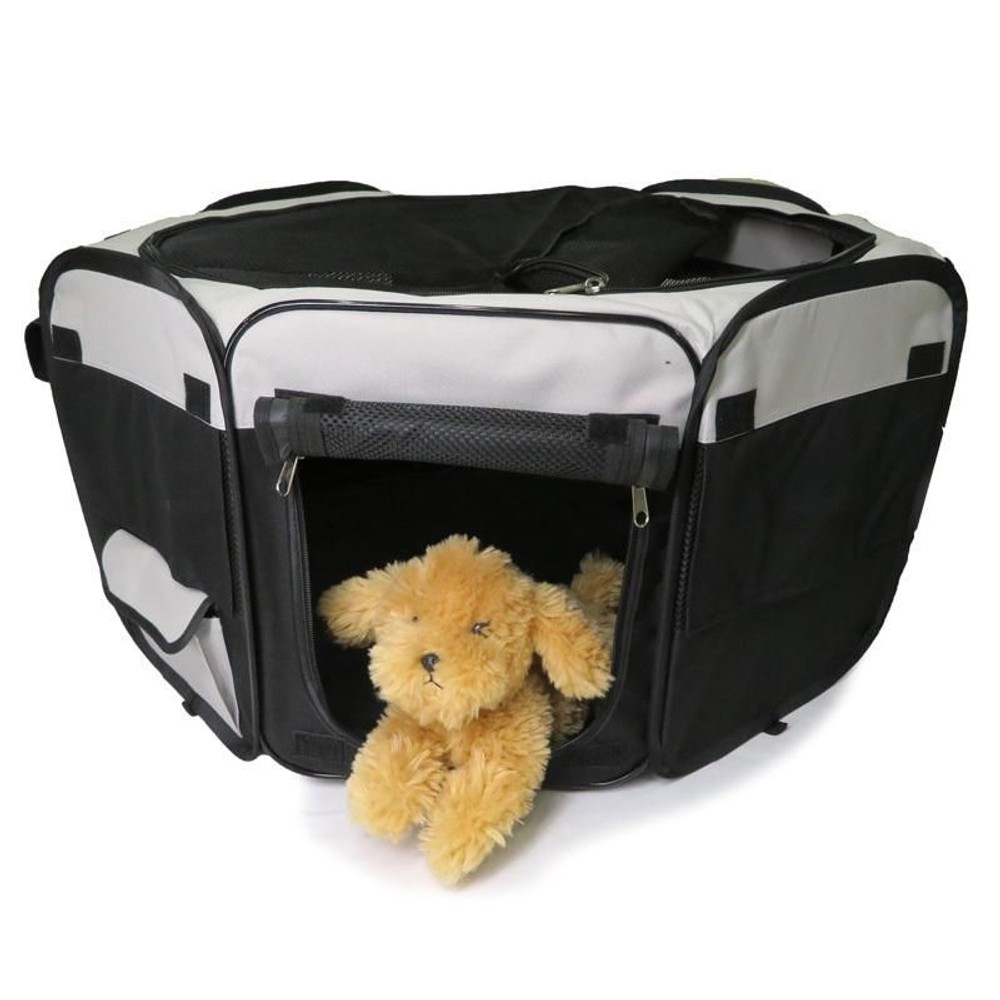 折りたためる8角形ソフトサークル, ブラック（S）, Sサイズ