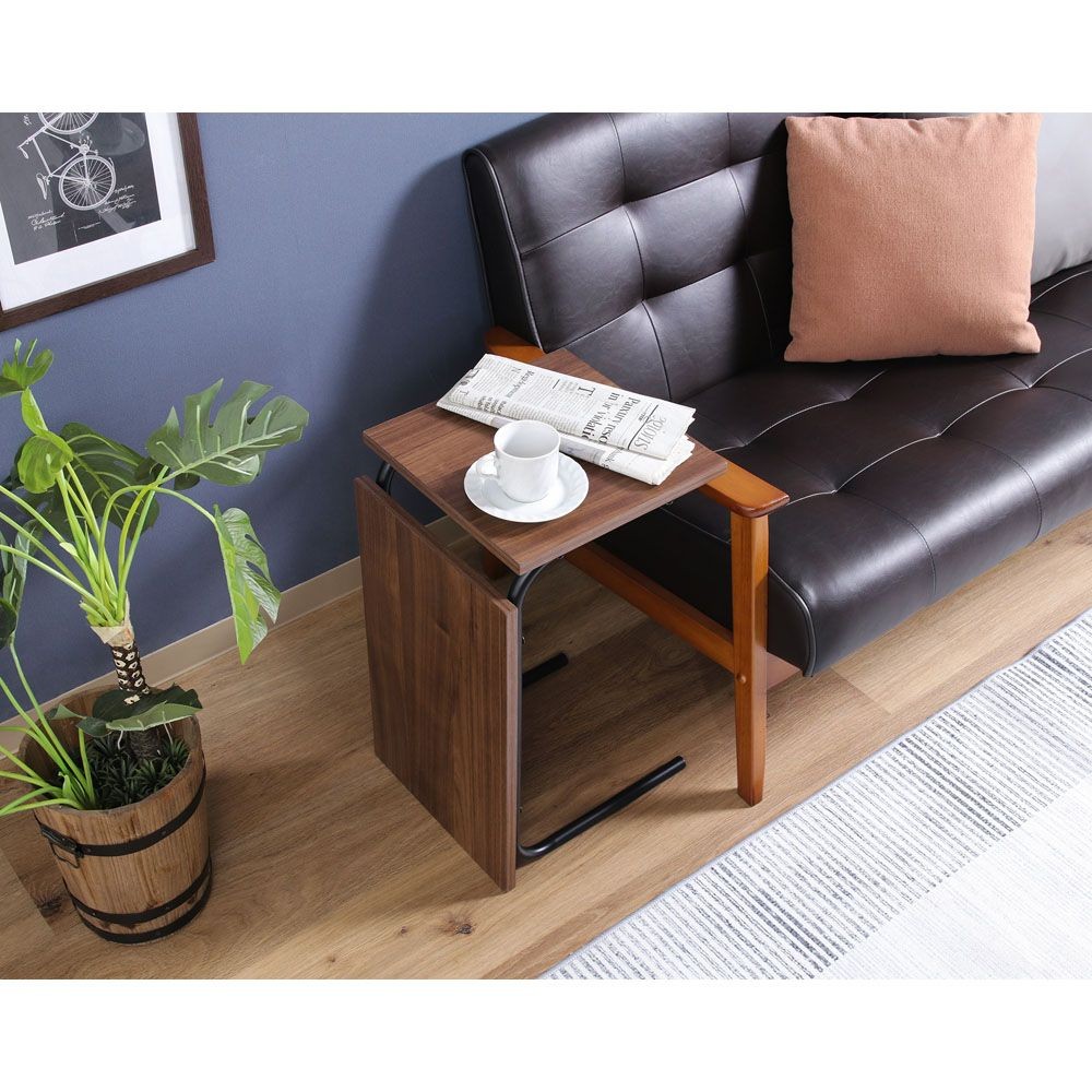 不二貿易 ＥＺＢＯ　２ＷＡＹテーブル（小）　ＭＢＲ【メーカー直送・代引不可】, ブラウン, 幅300mm&times;奥行315mm&times;高さ535mm