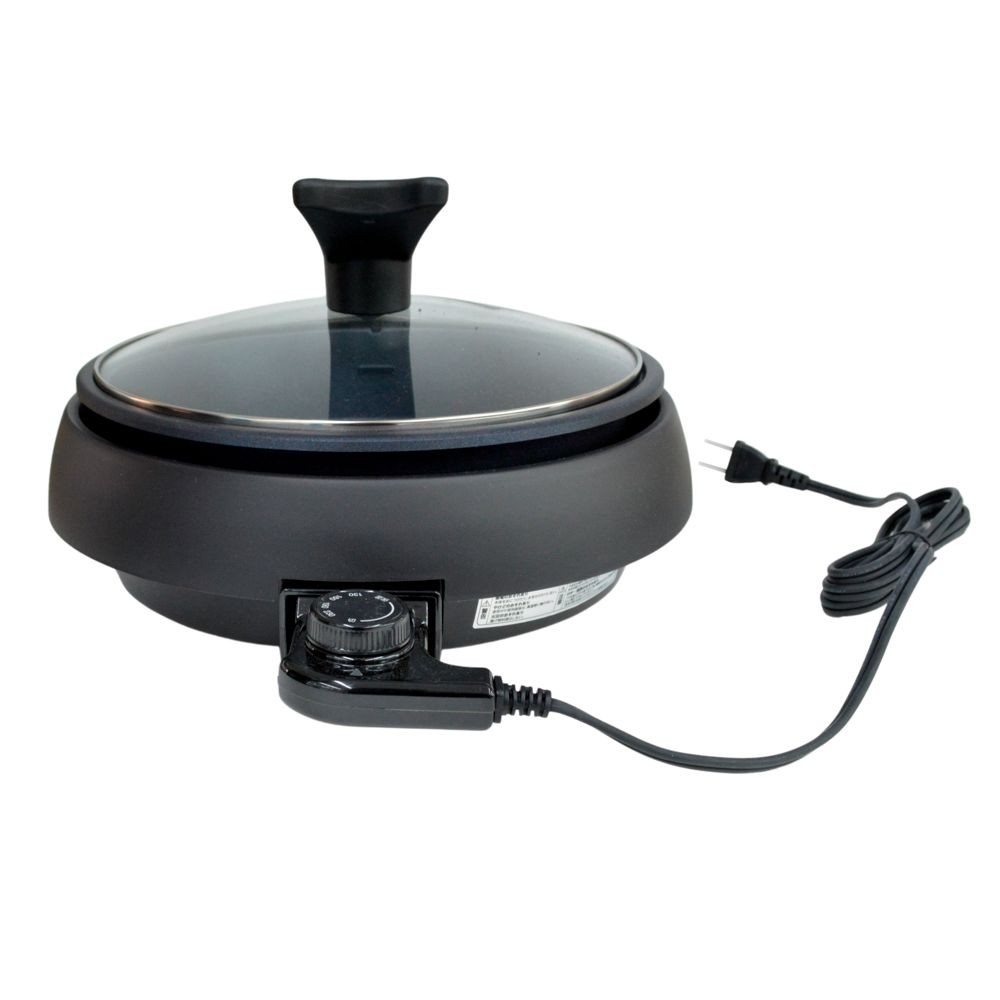 WIZ'A ウィザ　フタが立てられるグリル鍋, 黒, 1個入り