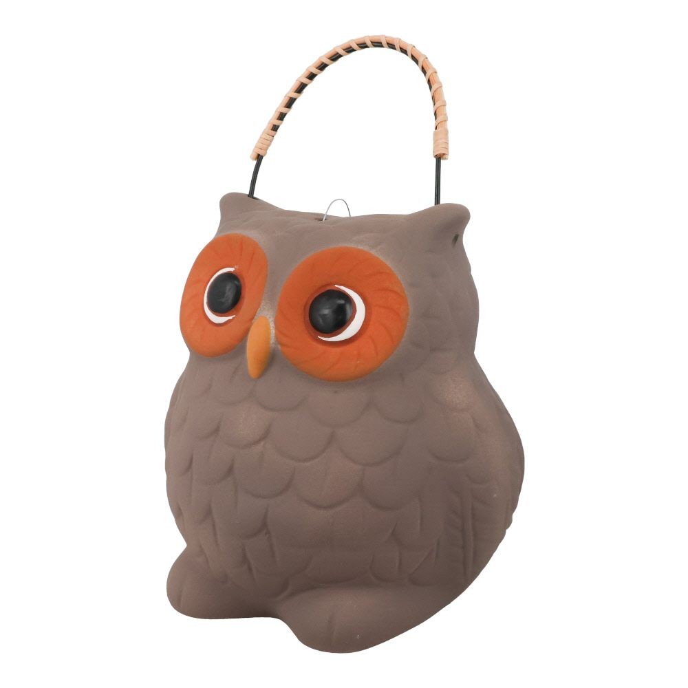 縁起の良い大きな蚊取り線香入れふくろう, 茶, ふくろう