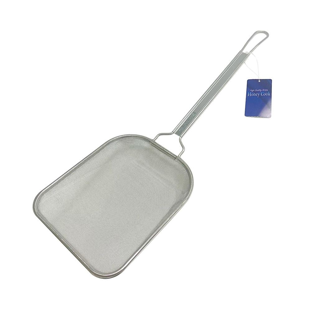 角フライヤー 細目 30メッシュ ステンレス製, シルバー, 幅146mm&times;奥行440mm&times;高さ144mm