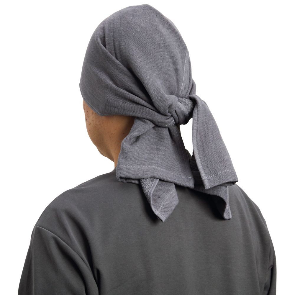 ウィザ WIZ'A頭にしっかり巻けるガーゼロングタオル, ブラック, ロング