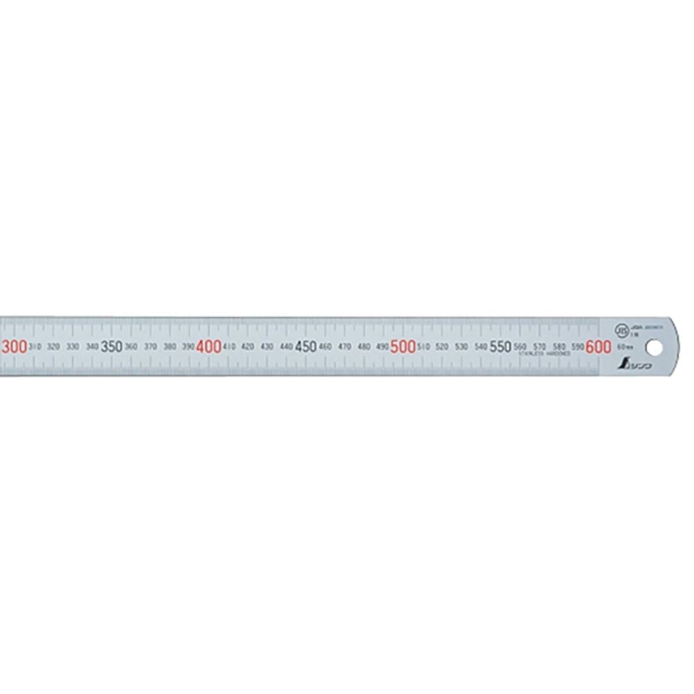 直尺 ステン 60cm赤数字入 JIS, 14036, 60cm