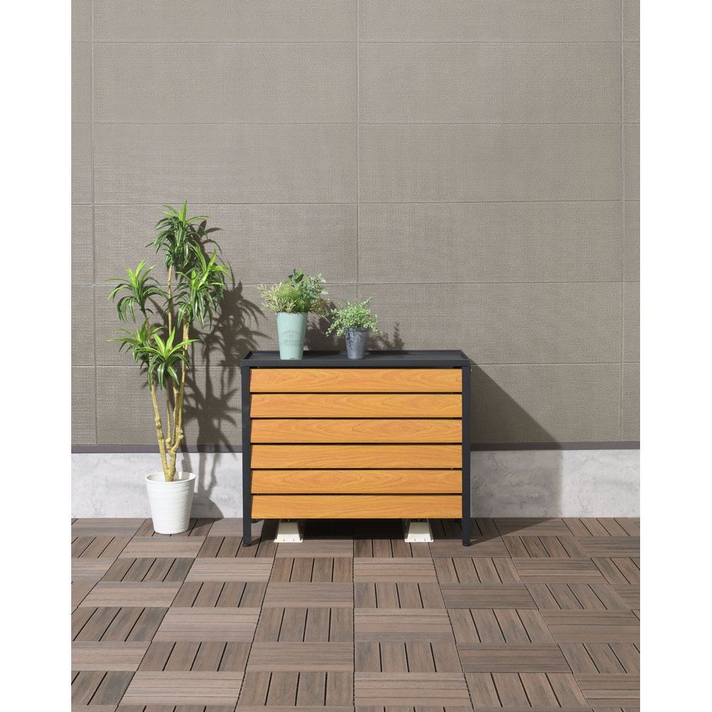 アルミ室外機カバー  ルーバー標準【メーカー直送・代引不可】, ホワイト, 標準