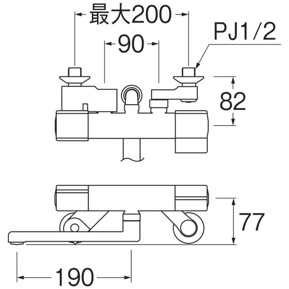 SANEI サーモシャワー混合栓 ファインバブルシャワー付 SK18CT6, シルバー, SK18CT6