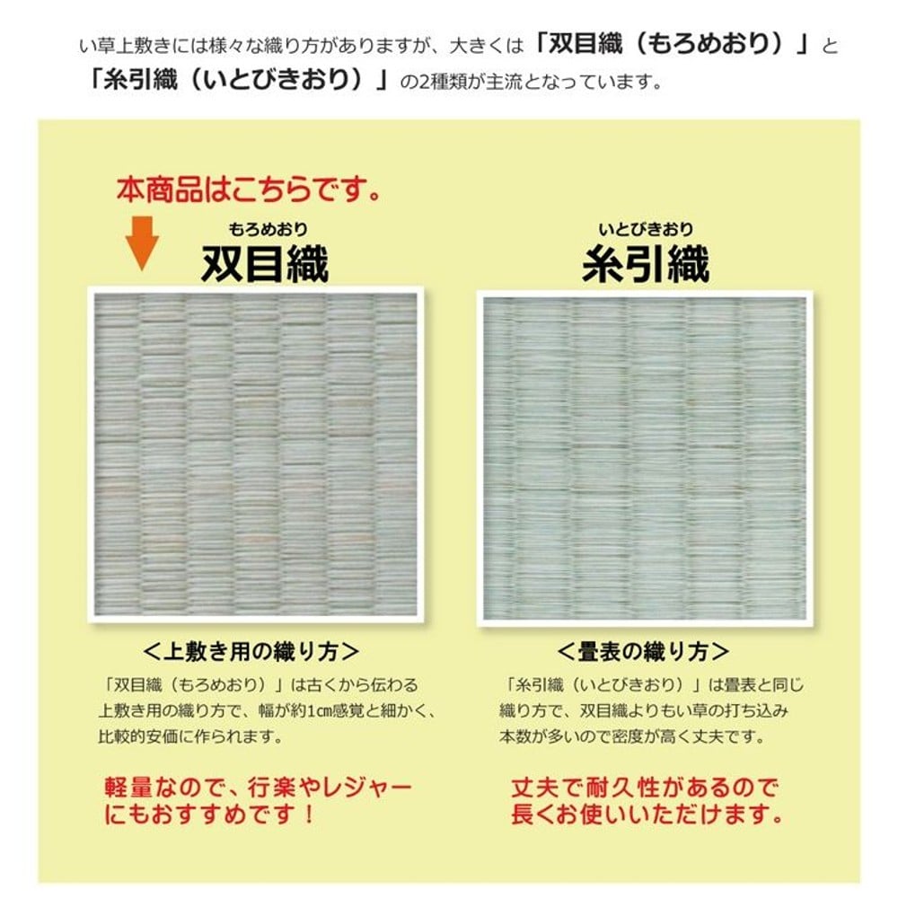 純国産 い草 上敷き カーペット 双目織 『松』 六一間 【メーカー直送・代引不可】, い草, 六一間2畳(約185&times;185cm）