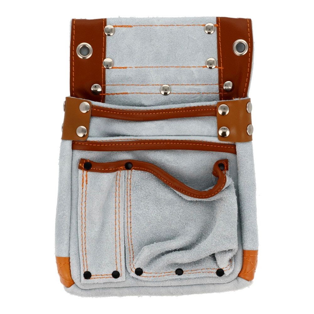 ウイザ WIZ'A 　皮製釘袋　仮枠小　補強付グレー, グレー, 仮枠小