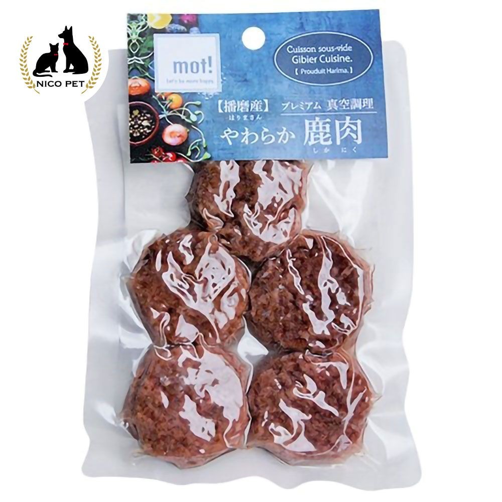 mot! やわらか鹿肉 鹿ハンバーグ 60g, 鹿ハンバーグ, 60g