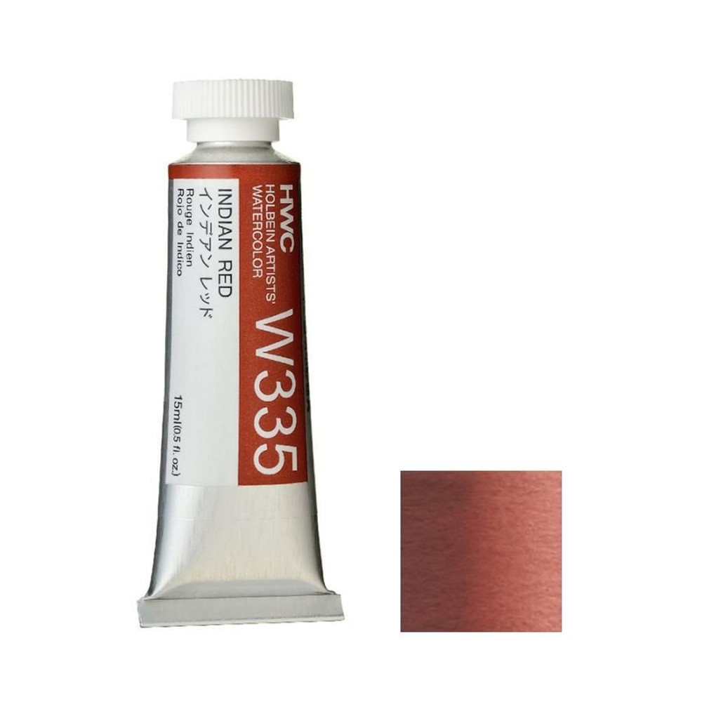 ホルベイン 透明水彩絵具 5号 (15ｍｌ) W335 インデアン レッド, W335インデアンレッド, 5号 (15ml) 