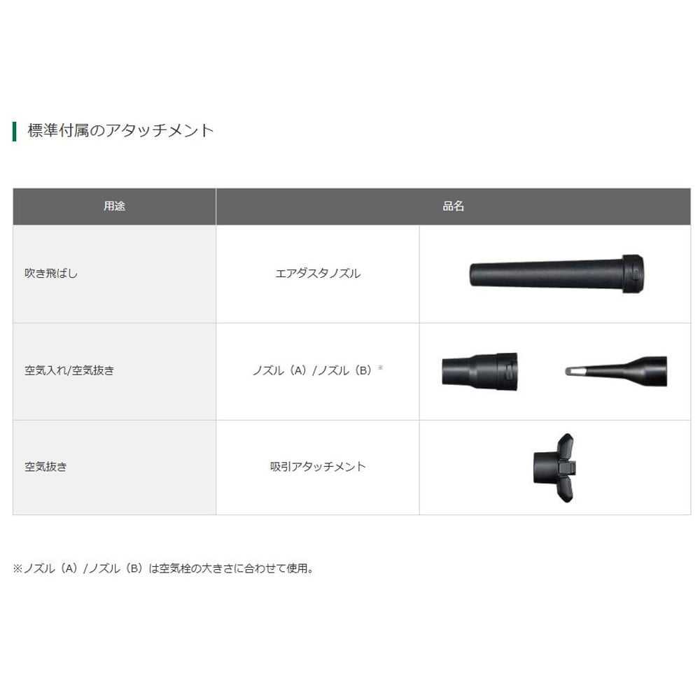 【数量限定特別セット】HiKOKI エアダスターRA18DA（XABZ） 充電器＋バッテリーセット, ストロングブラック, RA18DA（XABZ）