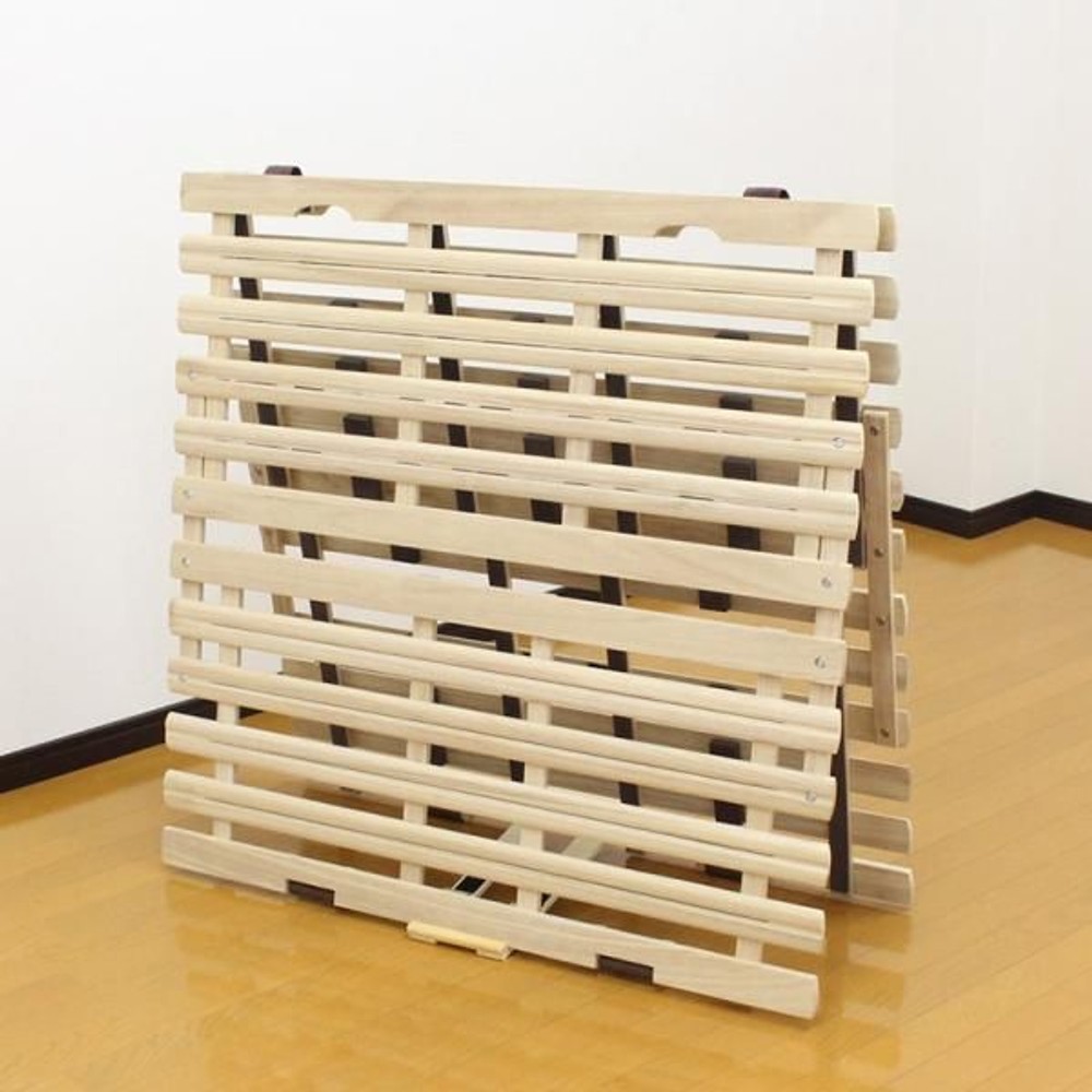 通気性の良い桐すのこベッド　2つ折れ　シングル, 天然木（桐材）, 幅1000&times;奥行2000