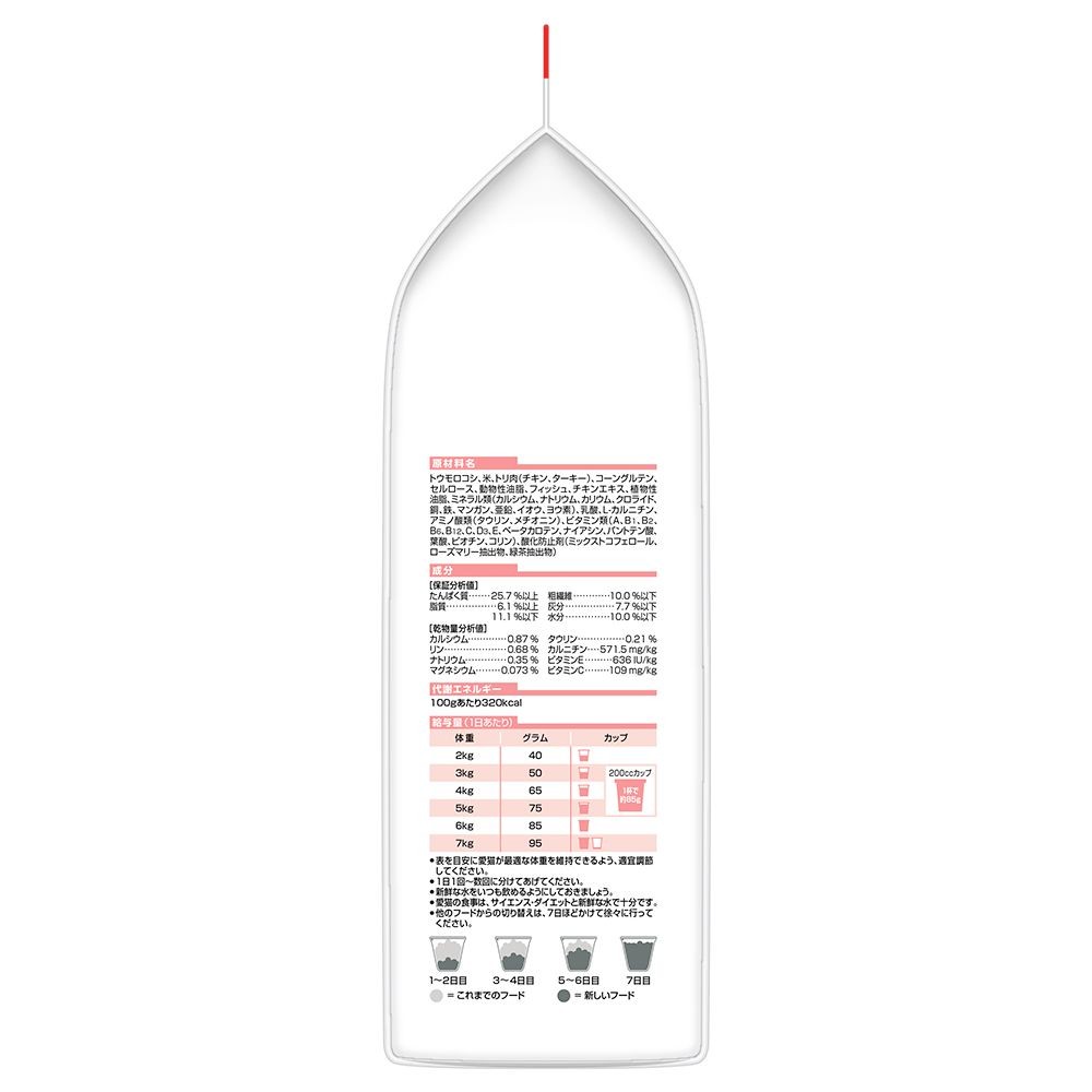 サイエンス・ダイエット　シニアライト　チキン　肥満傾向の高齢猫用　１．４ｋｇ, 猫用, 1.4kg