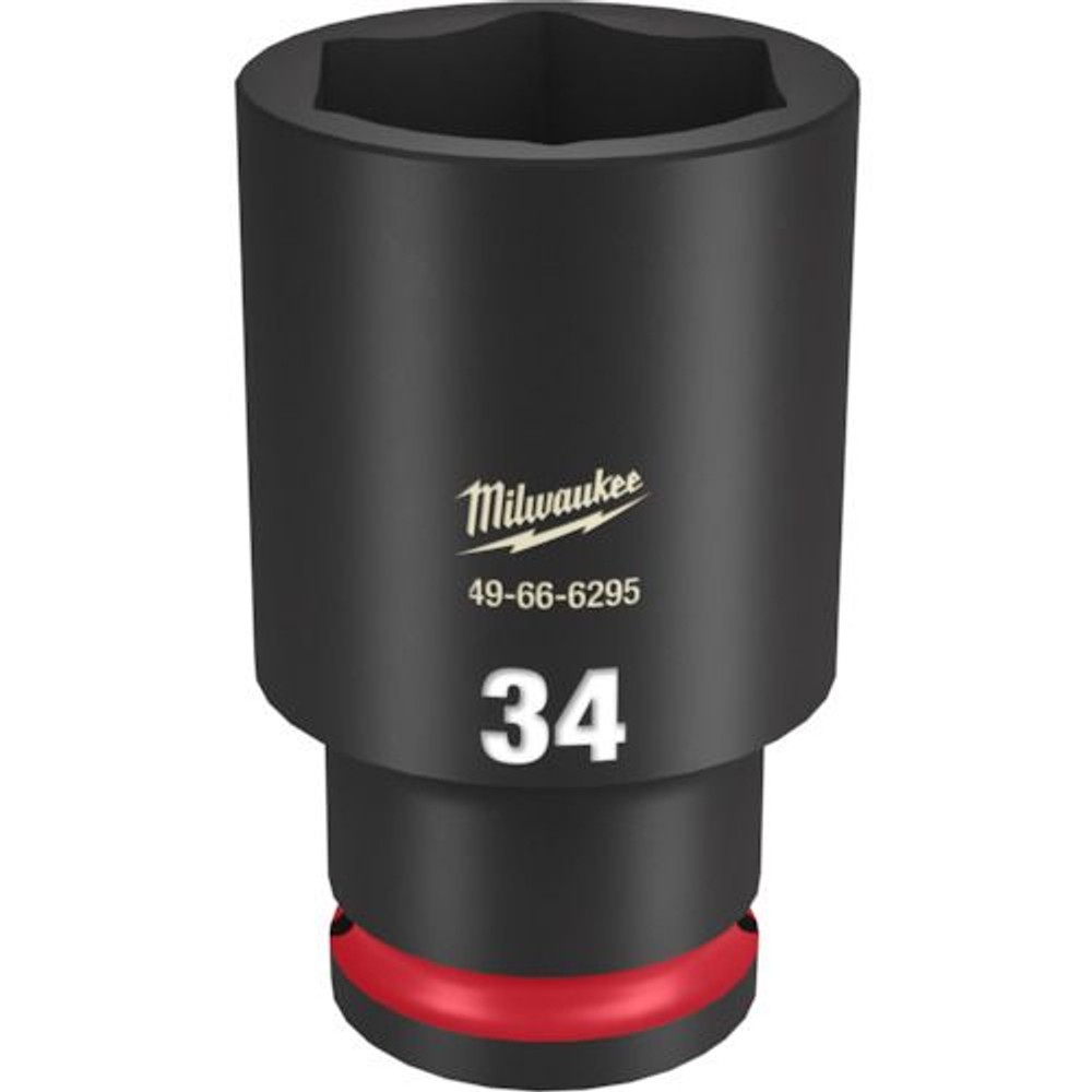 milwaukee SHOCKWAVE IMPACT DUTY ディープインパクトソケット 1/2インチ(12.7mm)角 34mm, 49-66-6295, 34mm