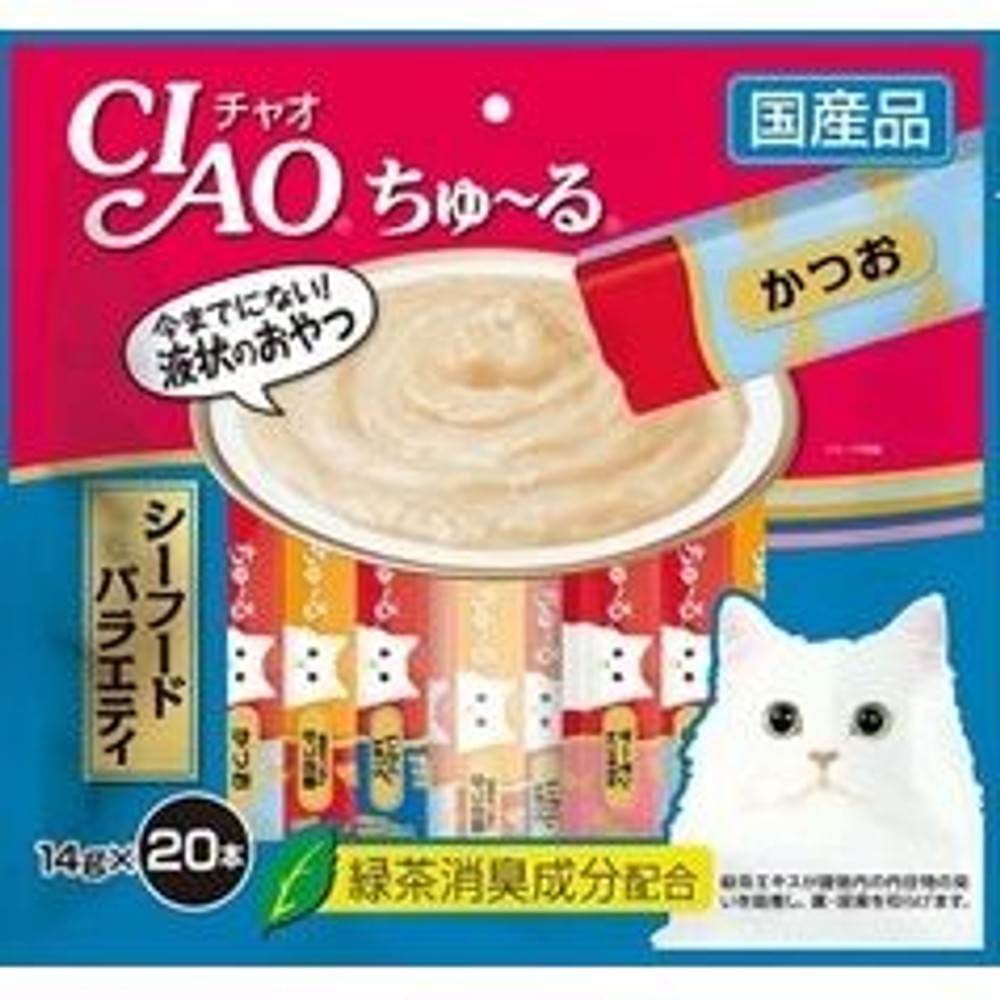 チャオ　ちゅーる　シーフードバラエティ　１４ｇ×２０, -, 20本入り